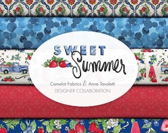 QUILT FABRICS, 15 prints, FRUITS, 100% coton - Sweet Summer de Camelot Fabrics