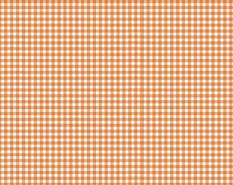 ANDOVER, Ginghan, Orange, 1/16", Forest, 920, Makower, cotton, cotton quilt, cotton designer