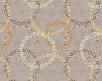 Fabric cotton, FLORAL CHAINS, Taupe, 66240103, 02, Quilt Fabrics, 100% cotton, quilt cotton - Song Bird of Camelot Fabrics