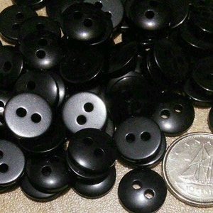 11mm, 100 buttons, BLACK