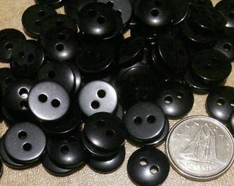 11mm, 12-50-200 Buttons BLACK, BTN 10A