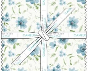 QUILT FABRICS, 42 squares 10 inchs, 100% cotton, quilt cotton - Peace & Wildflowers of Camelot Fabrics
