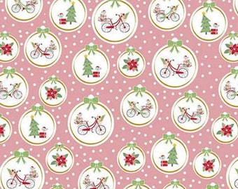 Christmas Adventure, Riley Blake Designs, Christmas fabric 100% cotton, #10732 PEONY