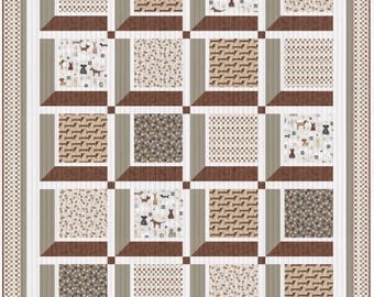 PDF, PICTURE FRAME Quilt, 48.5'' X 58.5'', Tutoriel - Pawsitively of Camelot Fabrics