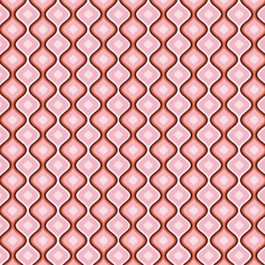 May include: A seamless pattern featuring a repeating design of overlapping, wavy, rounded shapes. The shapes are in shades of pink, brown, and white.