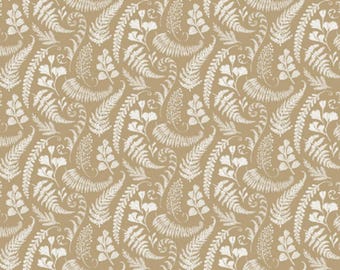 Fabric cotton, Fronds, Tan, 66230106-03, QUILT FABRICS, 100% cotton, quilt cotton - Garden Seeds of Camelot Fabrics