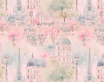 Camelot Fabric PARIS EN VOGUE Cotton Quilt Fabric 64250101-01 - En Vogue