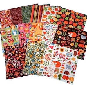 42 Carrés de tissu 5 pouces coton Autumn Days Andover Fabrics Charm Pack