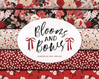 QUILT FABRICS, 15 prints, 100% coton - Blooms and Bows de Camelot Fabrics