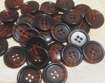 12 Buttons, 21mm, BUTTON MARBLE, button 4 holes