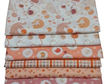 QUILT FABRICS CATS, 6 prints, 100% cotton - Smitten Kitten de Camelot Fabrics