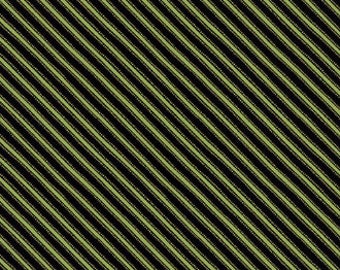 ANDOVER FABRICS, Diagonal, Green, Gold, Black, Stripe, 100% cotton, cotton quilt, cotton designer - 9098 d'Andover Fabrics