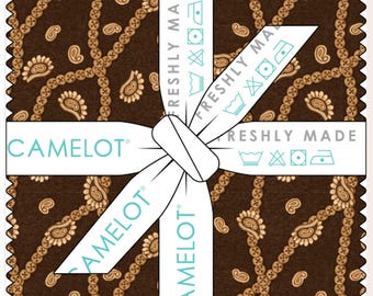 QUILT FABRICS, 42 squares 5 inchs, Boho, 100% cotton, quilt cotton - Rhapsody of Camelot Fabrics