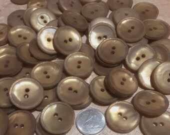 20mm, AMBRE, 12 buttons, buttons 3/4", button gleaming, button vintage, 1970, basic button