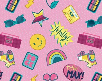 SALE, CAMELOT FABRICS, Stickers, pink, 27180402, Retro Blast, cotton, cotton quilt, cotton designer