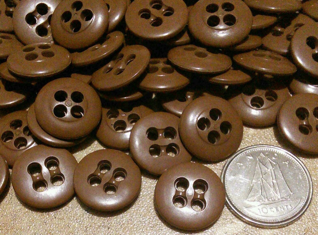 14mm, 12 Buttons, LIGHT BROWN, Vintage Button - Etsy