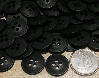 15mm, 100 buttons, BLACK
