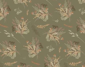 Fabric cotton, SWEET BUNDLES, Dark Sage, 58240301-02, Quilt Fabrics, 100% cotton,quilt cotton - Whispering Grasslands of Camelot Fabrics
