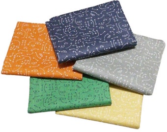 QUILT FABRICS, 5 colors - Varsity de Riley Blake Designs