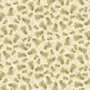 QUILT FABRIC, CD2263, Outline Ferns Branches, Into the Woods, 100% coton - Timeless Treasures