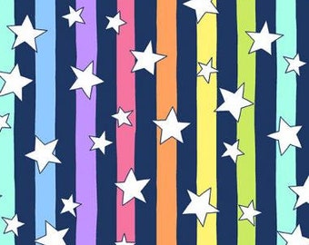 QUILT FABRIC Believe Rainbow Stars, quilt cotton - Andover Fabrics