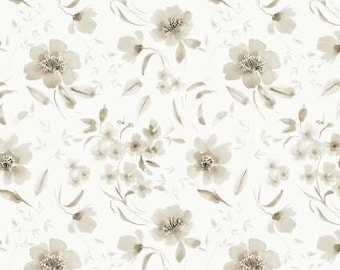 Fabric cotton, SWAY In THE WIND, 552440101, 01, Beige, Quilt Fabrics, 100% cotton, quilt cotton - Peace & Wildflowers of Camelot Fabrics