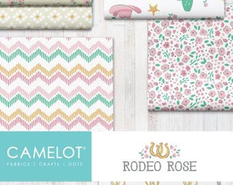 QUILT FABRICS, 42 squares 5 inchs, 100% cotton, quilt cotton - Rodeo Rose of Camelot Fabrics