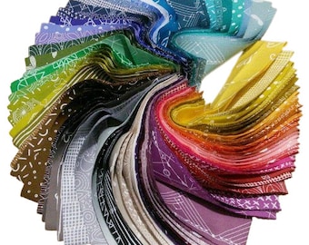 80 colors, 80 Strips 2 1/2" X 44", 100% cotton, precision cut - Century d'Andover Fabrics