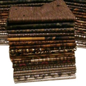 BROWN, Pack of 20, 100% cotton, Various patterns, quality quilting, cotton designer