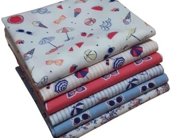 QUILT FABRICS, 6 prints, summer day, 100% cotton, quilt cotton - Summer Day de Camelot Fabrics