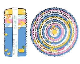 QUILT FABRICS, 40 stripes 2 1/2x44po, Jelly Rolls, 100% cotton, quilt cotton - Wildflower Meadow of Camelot Fabrics