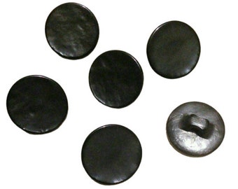 6 Buttons: 15mm, button charcoal