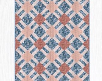 PDF, CRACKER LATTICE Quilt, 51'' X 68'', Tutoriel - Bloom Manor de Camelot Fabrics