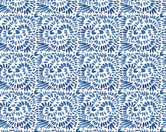 QUILT FABRIC Classic Blue, Express Yourself, 100% Cotton designer - Classic Blue de Camelot Fabrics