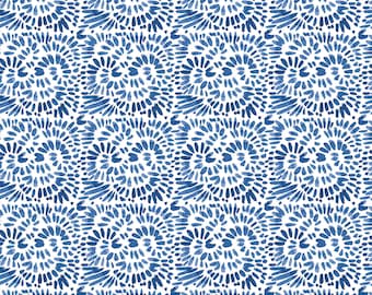 QUILT FABRIC Classic Blue, Express Yourself, 100% Cotton designer - Classic Blue de Camelot Fabrics