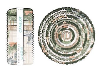 QUILT FABRICS, 40 stripes 2 1/2x44po, NOEL, 100% cotton, quilt cotton - Home for the Holidays of Camelot Fabrics