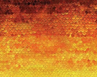 Camelot Fabrics Orange Ombre Raindrops Kaleidoscope Peggy Collins Cotton Quilt Fabric 16250202-04