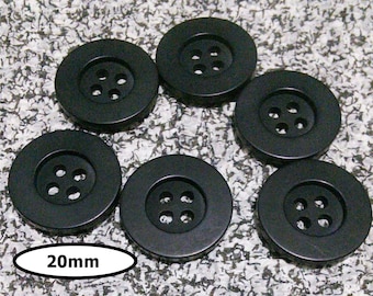 20mm, 6-30 Buttons BLACK, BTN 71