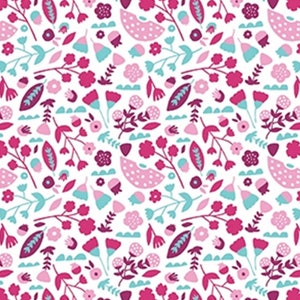 CAMELOT FABRICS, Flowers, 100% Cotton - Neighbourhood de Camelot Fabrics