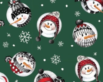 Fabric cotton Holiday Snowballs, 49230103-03, QUILT FABRICS, 100% cotton, quilt cotton - Comfort and Joy Collection of Camelot Fabrics