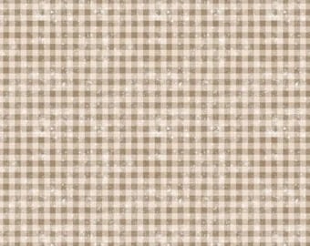 Quilt Fabric DISTRESSED GINGHAM, Cotton Quilt Fabric , 55250205-02, Sagebrush Babies de Camelot Fabrics