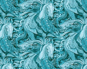 Fabric cotton Spirit of the plains, Blue, 21240101, 02, QUILT FABRICS, 100% cotton, quilt cotton - Rhapsody of Camelot Fabrics