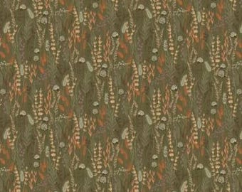 Fabric cotton, WHISPERING GRASSLANDS, Dark Sage, 58240302-02, Quilt Fabrics, 100% cotton - Whispering Grasslands of Camelot Fabrics