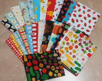 Set of 20 random designs, cotton quilt, cotton designer - Farm to Table de Robert Kaufman