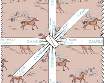 QUILT FABRICS, 42 squares 10 inchs, 100% cotton, quilt cotton - Run Free of Camelot Fabrics
