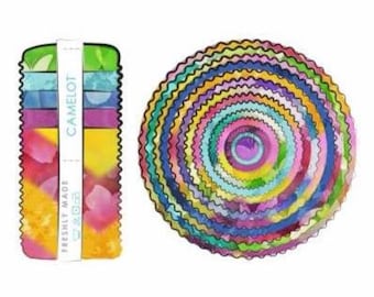 QUILT FABRICS, 40 stripes 2 1/2x44po, Jelly Rolls, 100% cotton, quilt cotton - Rainbow Dreams of Camelot Fabrics