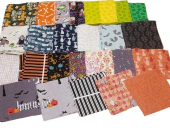 100 squares 5 inchs, HALLOWEEN, Pre-cuts fabric
