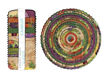 QUILT FABRICS, 40 stripes 2 1/2x44po, Jelly Rolls, Vineyard, 100% cotton, quilt cotton - Aged Vineyard of Camelot Fabrics