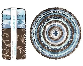 QUILT FABRICS, 40 stripes 2 1/2x44po, Jelly Rolls, 100% cotton, quilt cotton - Winter Land of Camelot Fabrics