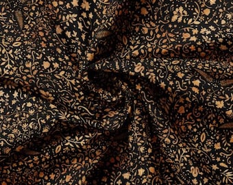 Fabric cotton, WOOD STENCIL CARVINGS, Black, 49240104, 01, Quilt Fabrics, 100% cotton, quilt cotton - Crafted Cabin of Camelot Fabrics